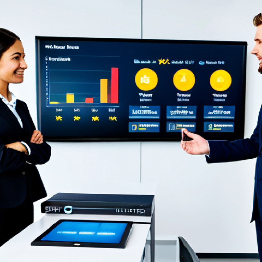 A professional business team, including diverse men and women in modest business suits, gathered around a large, modern digital screen in a high-tech office. The screen prominently displays graphics illustrating "Bestseller" product badges, glowing 5-star customer ratings, and dynamic sales charts. In the foreground, a sleek, generic product package sits on a desk, clearly labeled with a "Limited Edition" tag and a small, subtle countdown timer. The scene is brightly lit with professional studio lighting, emphasizing innovation and collaboration. The subjects exhibit perfect anatomy, correct proportions, natural poses, well-formed hands, proper finger count, and natural body proportions. The image is safe for work, appropriate content, fully clothed, and professional.