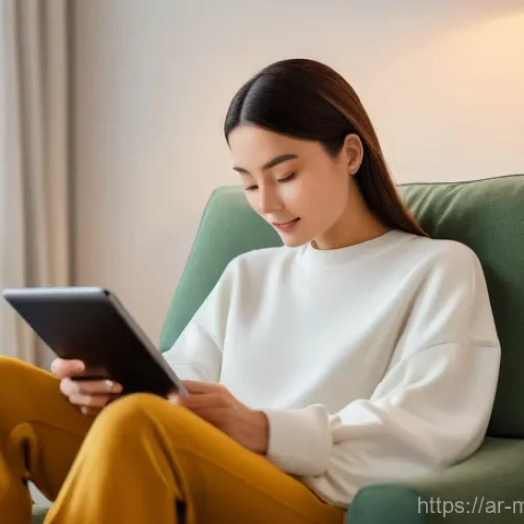 행동경제학과 소비자 심리의 변화 - **Prompt:** A young adult, around 28 years old, sitting comfortably on a soft, oversized armchair in...