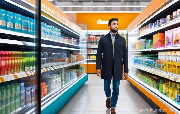 행동경제학을 통한 고객 여정 분석 - **Prompt:** A dynamic scene in a modern, well-lit marketplace or digital storefront interface. Focus...